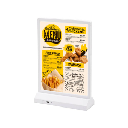 Stojak na menu podświetlany LED A5