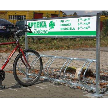 Stojak rowerowy z reklamą REDON 5-miejscowy