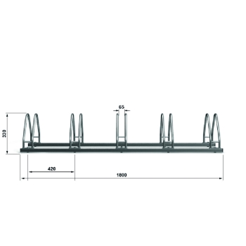 Stojak na rowery REDON - 5 miejsc rowerowych