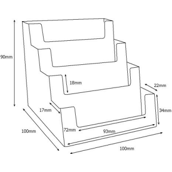 Stojak na wizytówki 4 poziomy
