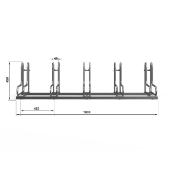 Stojak na rowery ELKA - 5 miejsc rowerowych