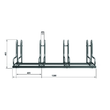 Stojak na rowery ELKA - 4 miejsca  rowerowe