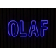 Neon LED z imieniem OLAF